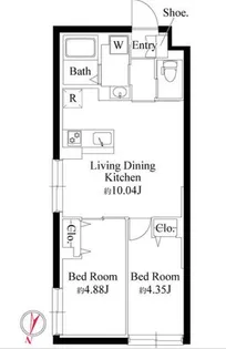 グランパセオ大岡山【0301号室】の間取り