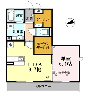 ミルフルールⅠ【3階】の間取り