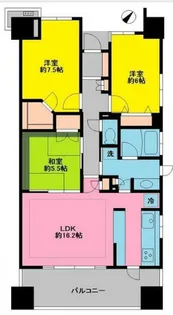 ランドシティ本厚木フェリス【9階】の間取り