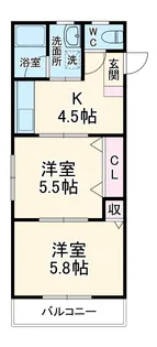 リバティヒルズ【205号室】の間取り