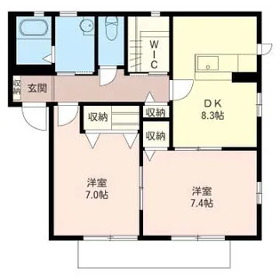 ソーニョピッコロA【1階】の間取り