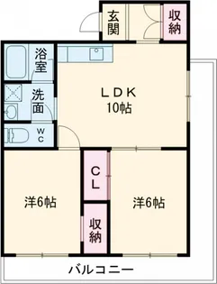 ハイツ西裏【1階】の間取り