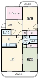 VILLA PERSIMMON【401号室】の間取り