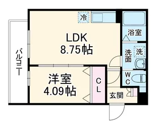 H1蘇我【1階】の間取り