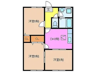 ファミーユソノハラ【206号室】の間取り