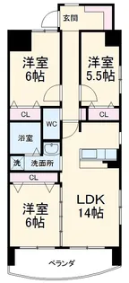 バロンドール【501号室】の間取り