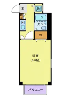 コパーズ・アプト矢部【302号室】の間取り