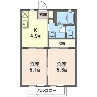 グリーンステージ高師駅前【203号室】の間取り