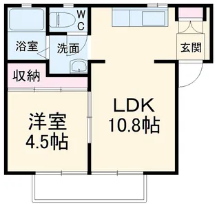 パナハイツ堀【201号室】の間取り