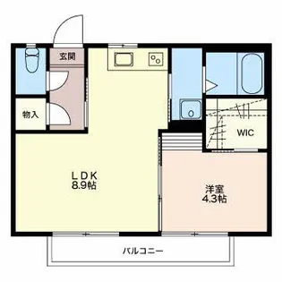 グリーンタウン高師G棟【2階】の間取り