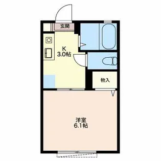 福園ハイツ【1階】の間取り