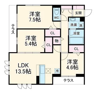 SOLEIL ICHIKAWA【1階】の間取り