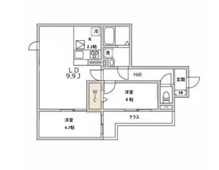デュエット横浜高田【2階】の間取り
