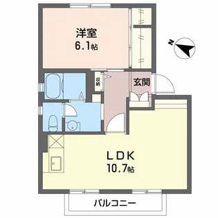 コーポグリーンヒルA【201号室】の間取り