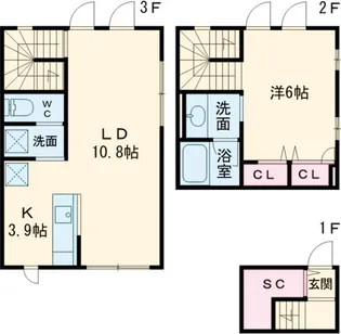 Ti hus 中延【06号室】の間取り