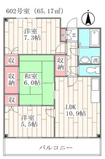 アーバンイースト【02010号室】の間取り