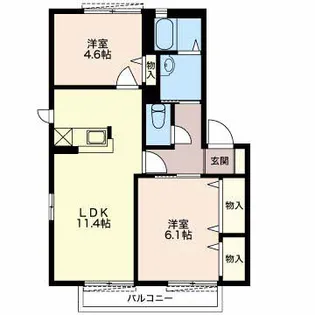フラックスA【2階】の間取り