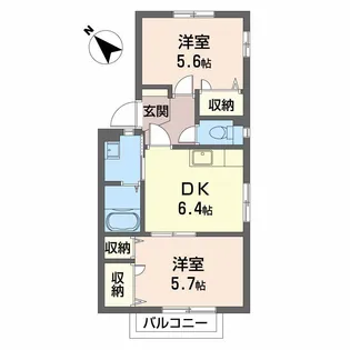 ボナール上島A【2階】の間取り