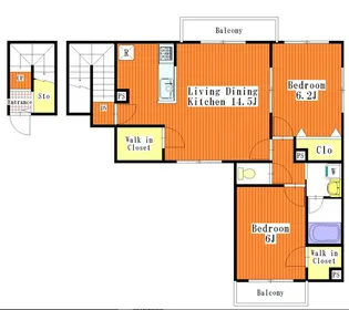 ベルベットⅢ【201号室】の間取り