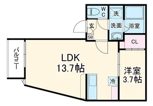 REGALEST千葉【2階】の間取り