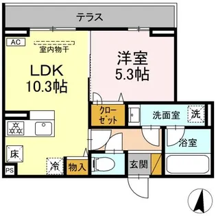 グレイスフルコート雅【1階】の間取り