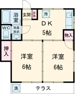 コーポ・アライ【203号室】の間取り
