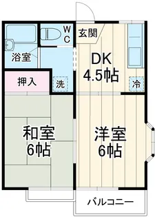 ベルハイム八千代台【1階】の間取り