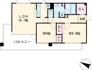 ガーデン杉並方南【3階】の間取り