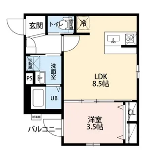 robot home 高畑Ⅲ【303号室】の間取り