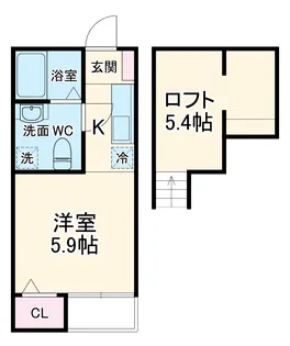 ブラインドサイド幕張【2階】の間取り