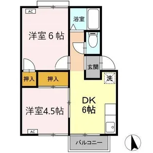 メゾンしばた【2階】の間取り