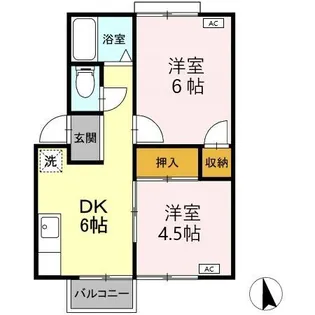 メゾンしばた【2階】の間取り