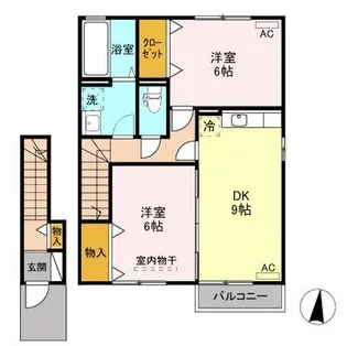 ルミエール A&K Ⅰ/Ⅱ/Ⅲ【Ⅱ201号室】の間取り