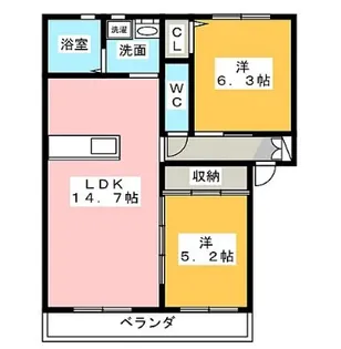 anjyu【102号室】の間取り