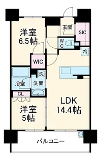 ファミリアーレ名駅レジデンス【1302号室】の間取り