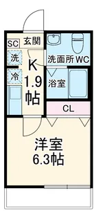 キャメル南古谷駅前通C棟【2階】の間取り