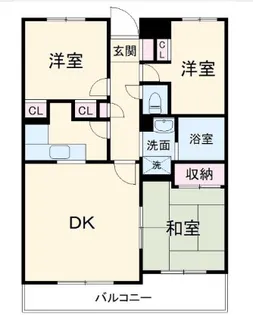 西浦和ガーデン【2階】の間取り