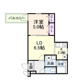 フジパレス和泉大宮【203号室】の間取り