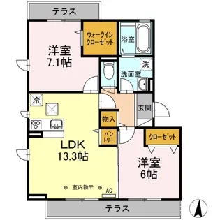 コージーコート・F【03010号室】の間取り