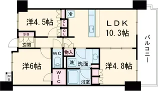 コンフォリア成増グリーンサイド【7階】の間取り