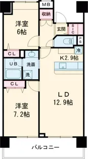 ロイヤルパークス新田【5階】の間取り