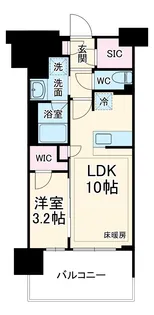リニアゲートタワー名古屋【1304号室】の間取り