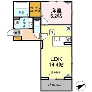 ハナミズキ B棟【1階】の間取り