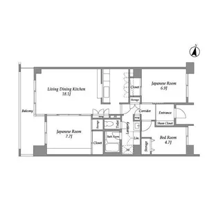 テレパレス西千葉【508号室】の間取り