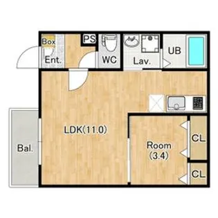 ジーメゾン春日部小渕【2階】の間取り