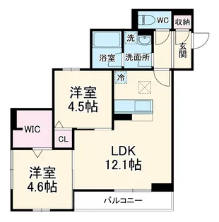 Charm高倉【2階】の間取り