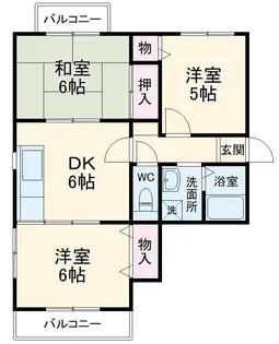 ロイヤル南桜塚【3階】の間取り