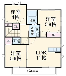 ザ・ブリス【2階】の間取り