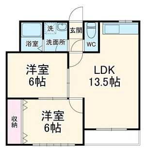 ハイツ元町【7B号室】の間取り