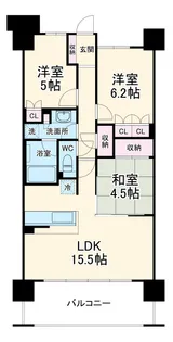 ライオンズ茅ヶ崎ザ・アイランズⅠ街区【809号室】の間取り